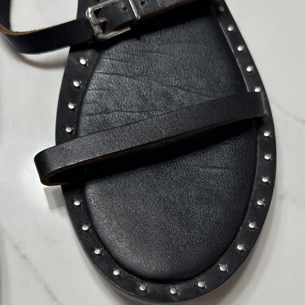 Zara Black Studded Sandals - Picture 5 of 10